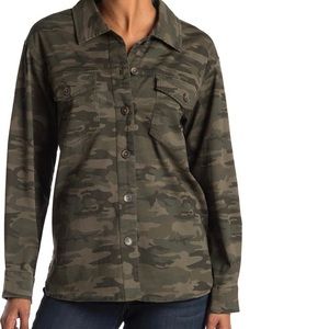 EUC Sanctuary Camo Printed Long Sleeve Button Down Jacket